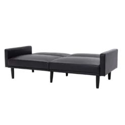 Faux Leather Futon Sofa With Arms Black - Room Essentials™ -RoomEssentials Sales Store GUEST 07fa3ab4 90d6 4bd9 93e7 ffff76b6f4e7