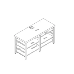 Adjustable Storage Dorm TV Stand For TVs Up To 50" Black Wood Grain Finish - Room Essentials™ -RoomEssentials Sales Store GUEST 0b3afdd0 91e5 48d6 8c98 460a3d135c4b