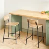 Set Of 2 24" Wood With Metal Base Counter Stool Natural - Room Essentials™