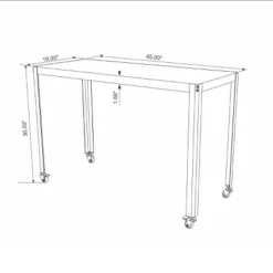 45" Metal Rolling Computer Desk - Room Essentials™ -RoomEssentials Sales Store GUEST 1a5019e4 6b5a 46df 8639 caf82f80c020