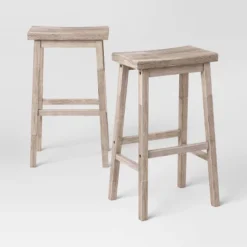 Set Of 2 29" Solid Wood Saddle Backless Barstool - Room Essentials™ -RoomEssentials Sales Store GUEST 1c3249ec 3d46 4513 bf10 ed6b540f19fb