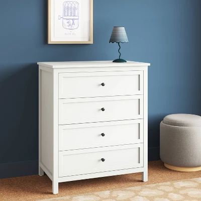Traditional 4 Drawer Dresser Classic White - Room Essentials™ 1 Traditional 4 Drawer Dresser Classic White - Room Essentials™