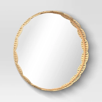 24" Rattan Round Wall Mirror - Room Essentials™ 2 24" Rattan Round Wall Mirror - Room Essentials™ - Image 2