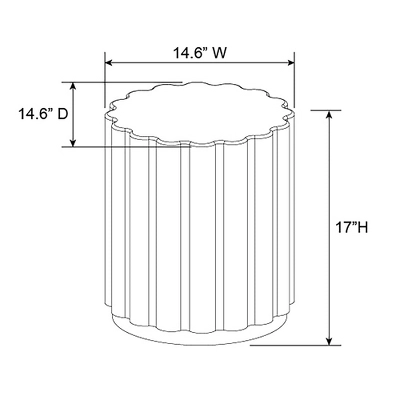 Scalloped Round Side Table Black - Room Essentials™ 3 Scalloped Round Side Table Black - Room Essentials™ - Image 3