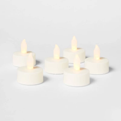 12ct Twist-Flame LED Tealight Candles (Cream) - Room Essentials™: Battery-Operated, Flickering, Plastic 2 12ct Twist-Flame LED Tealight Candles (Cream) - Room Essentials™: Battery-Operated, Flickering, Plastic - Image 2