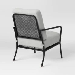 2pc Metal Mesh Outdoor Patio Chairs With Double Cushions, Club Chairs Black - Room Essentials™ -RoomEssentials Sales Store GUEST 371ea4bc 4699 4502 b3ba 0d69ff6385a3