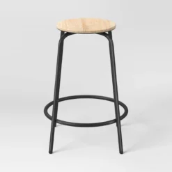 Set Of 2 24" Wood With And Metal Base Backless Counter Height Barstool Stool Natural - Room Essentials™ -RoomEssentials Sales Store GUEST 38f373fd 4640 45c8 b8fe e99415dbad41