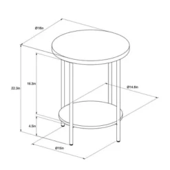 Wood And Metal Round End Table - Room Essentials™ 8 Wood And Metal Round End Table - Room Essentials™ -RoomEssentials Sales Store GUEST 3b0a8f5b 71c3 483e 99d5 ee523c908f0c