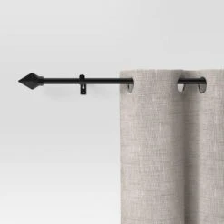 28"-48" Café Faceted Pyramid Rod Black - Room Essentials™ -RoomEssentials Sales Store GUEST 44380c64 42d2 4bc4 9db5 dddab8299ac7