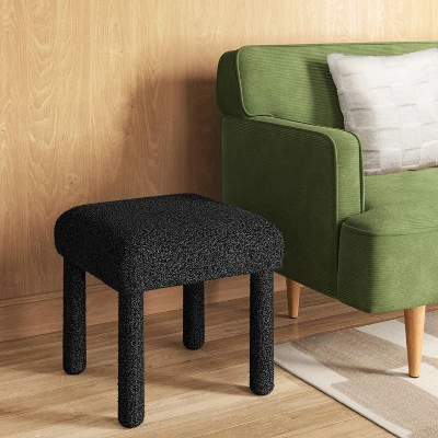 Upholstered Square Stool Ottoman - Room Essentials™ 1 Upholstered Square Stool Ottoman - Room Essentials™