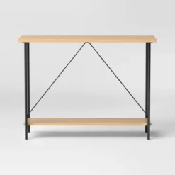Wood And Metal Console Table Natural - Room Essentials™ -RoomEssentials Sales Store GUEST 4cf2192e 699d 4e8f bff9 4e238c7f17ef