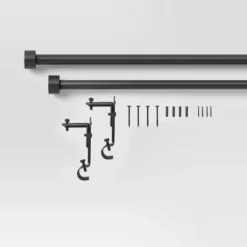 Easy Hang Frame Mount Curtain Rod Set Black - Room Essentials™ -RoomEssentials Sales Store GUEST 4d100c82 49c8 4405 ab6b b86cd52cbae4