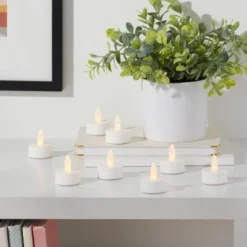 50ct Twist-Flame LED Tealight Candles (White) - Room Essentials™