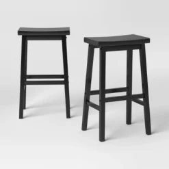 Set Of 2 29" Solid Wood Saddle Backless Barstool - Room Essentials™ -RoomEssentials Sales Store GUEST 5b973eb3 86f7 4ea0 ab19 dc49646326b8