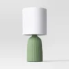 Fluted Ceramic Table Lamp: ETL Listed, Cotton/Polyester Shade, No Assembly - Room Essentials™
