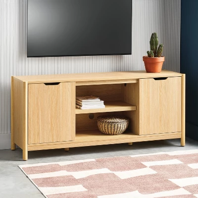 Scandi Media ,TV Stand For TVs Up To 59" Natural - Room Essentials™ 1 Scandi Media ,TV Stand For TVs Up To 59" Natural - Room Essentials™