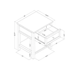 Traditional Side Table With Storage Drawer Classic White - Room Essentials™ -RoomEssentials Sales Store GUEST 6f705cf8 c836 49dd a5df 2300983d08b2