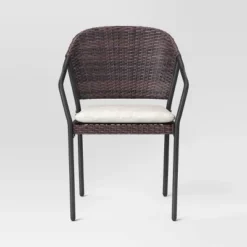 3pc Wicker Bistro Set With Cushions - Dark Brown - Room Essentials™ -RoomEssentials Sales Store GUEST 73aa5a21 7c17 4fb2 90e7 c638396d478f