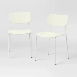 Set Of 2 Molded Plastic With Metal Base Dining Chair - Room Essentials™ -RoomEssentials Sales Store GUEST 7ccafcb2 0fc7 4546 9cf2 0dcc74aa8356