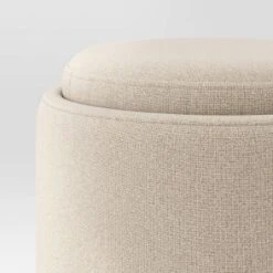 Round Upholstered Storage Ottoman - Room Essentials™ -RoomEssentials Sales Store GUEST 808a56aa cfb5 44f1 8938 cb0bb732c67d