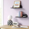 12" Wavy Wall Shelf 2pk Black - Room Essentials™