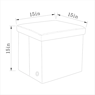 Collapsible Dorm Single Storage Ottoman - Room Essentials™ 4 Collapsible Dorm Single Storage Ottoman - Room Essentials™ - Image 4