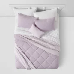 Solid Microfiber Reversible Decorative Bed Set With Throw - Room Essentials™ -RoomEssentials Sales Store GUEST 8d88b1a5 bacb 400d bff9 2871bf646785