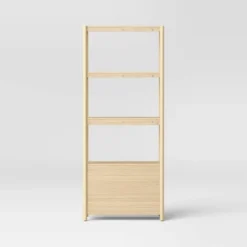 72.25" Scandi Bookcase With Three Shelves And Cabinet Storage Natural - Room Essentials™ 7 72.25" Scandi Bookcase With Three Shelves And Cabinet Storage Natural - Room Essentials™ -RoomEssentials Sales Store GUEST 98bb430f cf97 4b0b b7d1 22f36ee649da