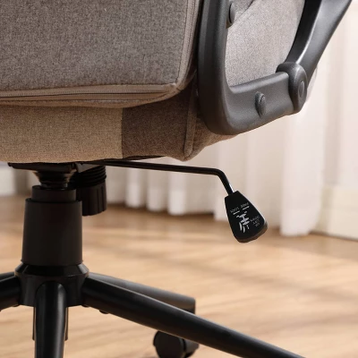 Swivel Dorm Gaming Chair Gray - Room Essentials™: Upholstered Computer Desk Chair, Adjustable, Fixed Arms 10 Swivel Dorm Gaming Chair Gray - Room Essentials™: Upholstered Computer Desk Chair, Adjustable, Fixed Arms - Image 10