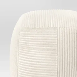Ribbed Pouf Ottoman Cream - Room Essentials™ -RoomEssentials Sales Store GUEST ac45a9bf 7cb8 4970 9201 ba365ccd27c0