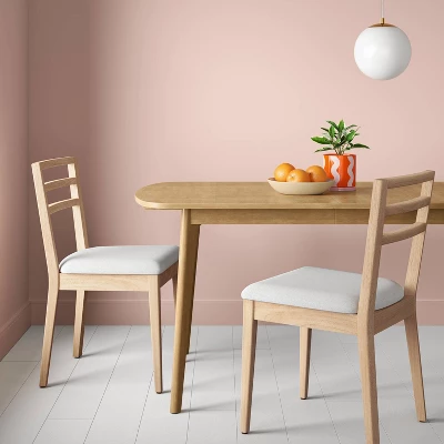 Set O2 Ladder Back Dining Chair With Padded Seat - Room Essentials™ 1 Set O2 Ladder Back Dining Chair With Padded Seat - Room Essentials™