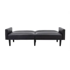 Faux Leather Futon Sofa With Arms Black - Room Essentials™ -RoomEssentials Sales Store GUEST ba224cac c288 4be2 8a15 ca6bca81424e