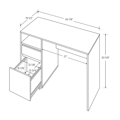 Writing Desk With Drawers - Room Essentials™ 4 Writing Desk With Drawers - Room Essentials™ - Image 4
