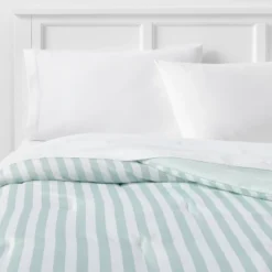 Microfiber Reversible Stripe Comforter Mint Green - Room Essentials™ -RoomEssentials Sales Store GUEST cd174111 defd 4397 bcf3 048fba4ec0a1