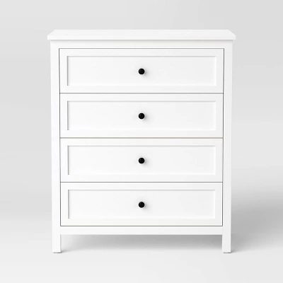 Traditional 4 Drawer Dresser Classic White - Room Essentials™ 2 Traditional 4 Drawer Dresser Classic White - Room Essentials™ - Image 2