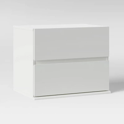 2 Drawer Modular Nightstand White - Room Essentials™ 2 2 Drawer Modular Nightstand White - Room Essentials™ - Image 2