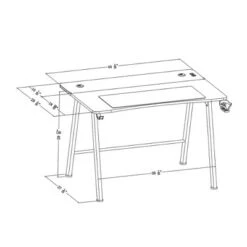 Gaming Dorm Desk With LED Lights And Headphone Holder - Room Essentials™ -RoomEssentials Sales Store GUEST d7dc3ff0 237b 40d2 940c 7e3aafa849bc