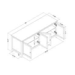Traditional Storage TV Stand With Doors And Shelves For TVs Up To 65" Classic White - Room Essentials™ -RoomEssentials Sales Store GUEST d7faf10d 9af7 4082 88f3 681de348e17a