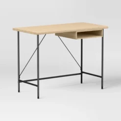 Wood And Metal Writing Desk With Storage - Room Essentials -RoomEssentials Sales Store GUEST e09ada3d 995f 4d13 ae7c ca357a507074