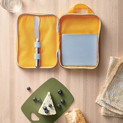 On The Go Cutting Board And Cheese Knife Set - Room Essentials™ 1 On The Go Cutting Board And Cheese Knife Set - Room Essentials™