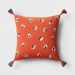 Abstract Dots Embroidered Cotton Square Throw Pillow - Room Essentials™ -RoomEssentials Sales Store GUEST e547e9f9 180b 42a6 b319 0972324e64cb