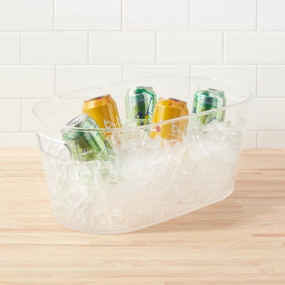 4gal Plastic Beverage Tub - Room Essentials™: Clear Drink Bucket, Ice Bucket, Dishwasher-Safe 1 4gal Plastic Beverage Tub - Room Essentials™: Clear Drink Bucket, Ice Bucket, Dishwasher-Safe