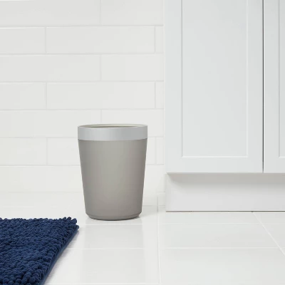 Wastebasket Gray - Room Essentials™ 1 Wastebasket Gray - Room Essentials™