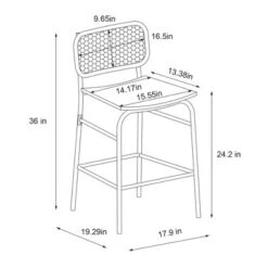 Set Of 2 24" Woven Back Metal Counter Height Barstool Black - Room Essentials™ -RoomEssentials Sales Store GUEST eec43579 7e1a 48fe bddf dc235954239f