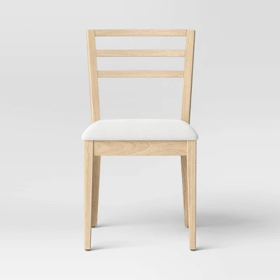 Set O2 Ladder Back Dining Chair With Padded Seat - Room Essentials™ 2 Set O2 Ladder Back Dining Chair With Padded Seat - Room Essentials™ - Image 2