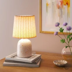 Mini Printed Ceramic Base Table Lamp With Printed Pleated Shade - Room Essentials™ -RoomEssentials Sales Store GUEST fc3497a8 83c1 490a b70f 6ac002d24d61