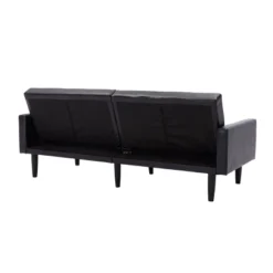 Faux Leather Futon Sofa With Arms Black - Room Essentials™ -RoomEssentials Sales Store GUEST fc7d055a 313d 47c6 b0f0 b13d401eb9fe