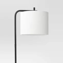 Floor Lamp With Table Natural Wood - Room Essentials™: ETL Listed, Linen Shade, Metal Body, 60" Height -RoomEssentials Sales Store GUEST ff42556a 7e60 4efa 9df8 0f14b541b076